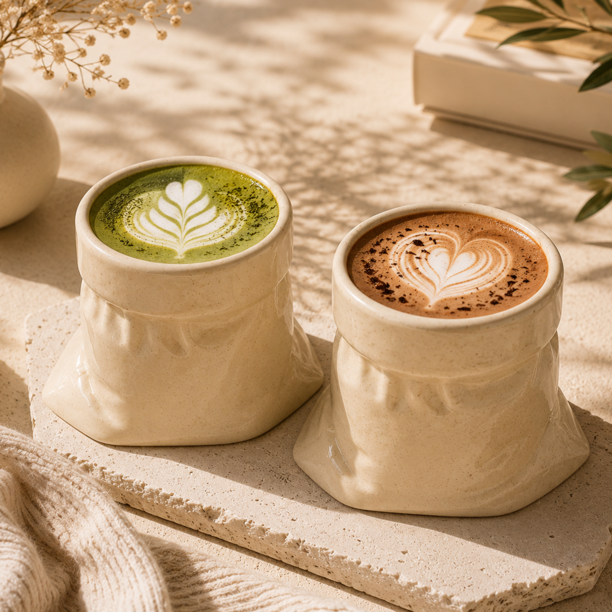 White Ceramic Pouch Mug
