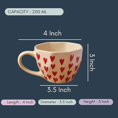 Red Heart Ceramic Mug