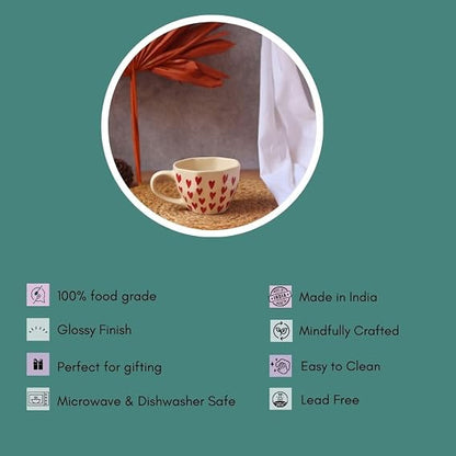 Red Heart Ceramic Mug