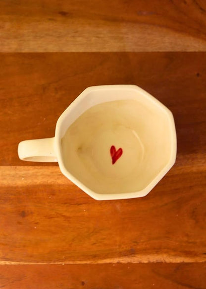 Red Heart Ceramic Mug
