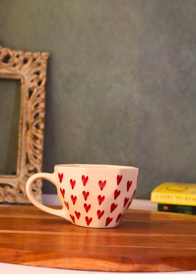 Red Heart Ceramic Mug