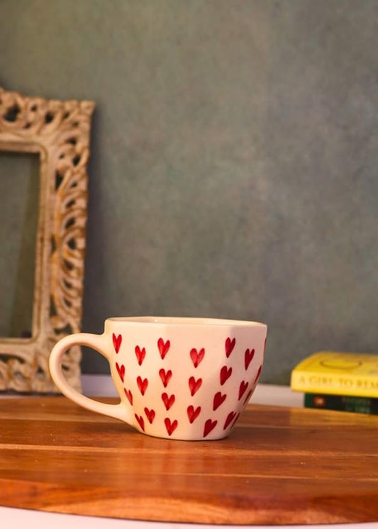 Red Heart Ceramic Mug