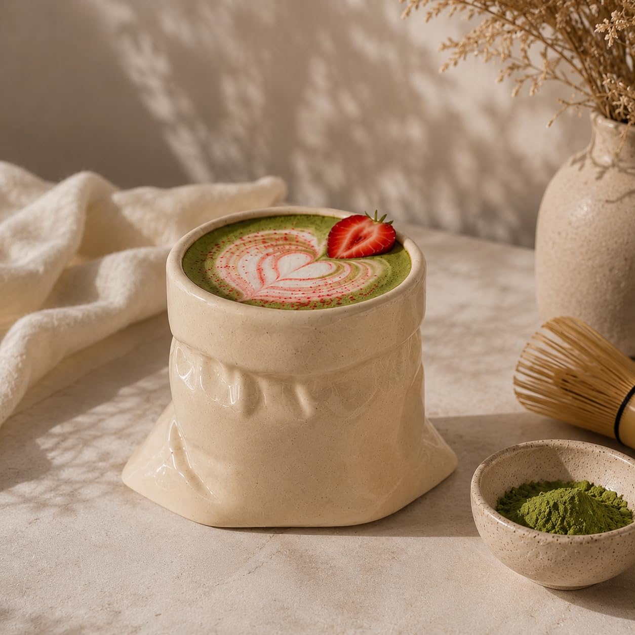 White Ceramic Pouch Mug