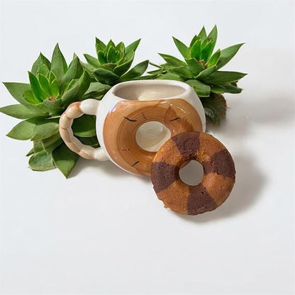 Donut Shaped Ceramic Coffee Mug