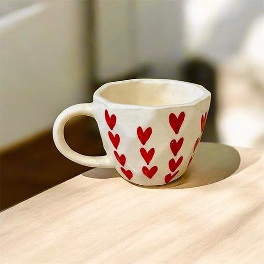 Red Heart Ceramic Mug