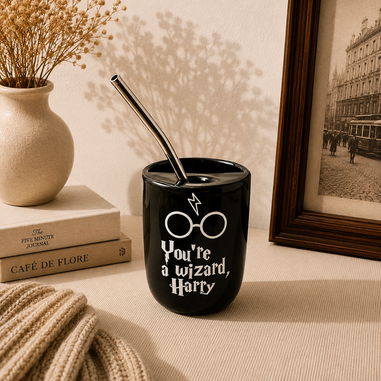 You're a wizard- Inspired Ceramic/Tumbler- with stainless steel straw- UV DTF Stickers