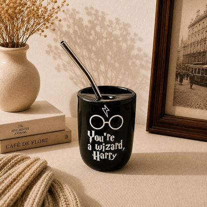 You're a wizard- Inspired Ceramic/Tumbler- with stainless steel straw- UV DTF Stickers