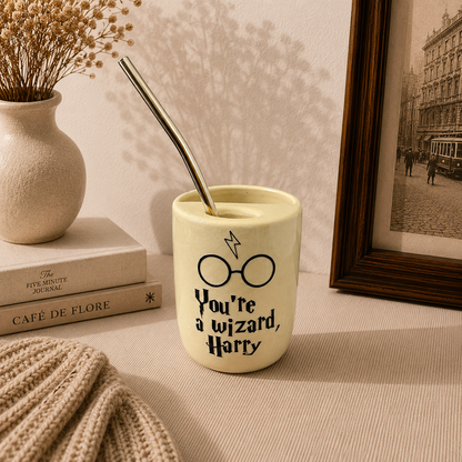 You're a wizard- Inspired Ceramic/Tumbler- with stainless steel straw- UV DTF Stickers