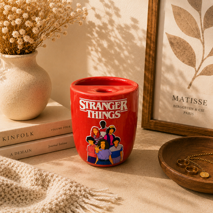 Upside Down Series Inspired Ceramic/Tumbler- with stainless steel straw- Character- UV DTF Stickers