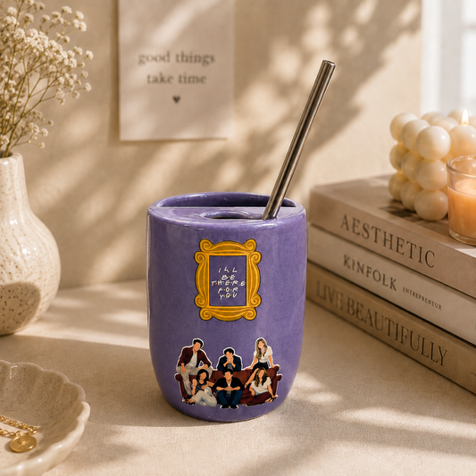 90s Vibes Inspired Ceramic/Tumbler- with stainless steel straw- UV DTF Stickers