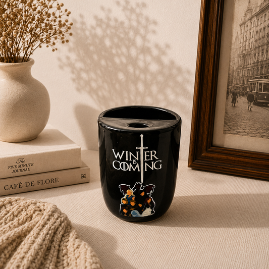 Winter is Coming GOT Series Inspired Ceramic/Tumbler- with stainless steel straw- Character- UV DTF Stickers