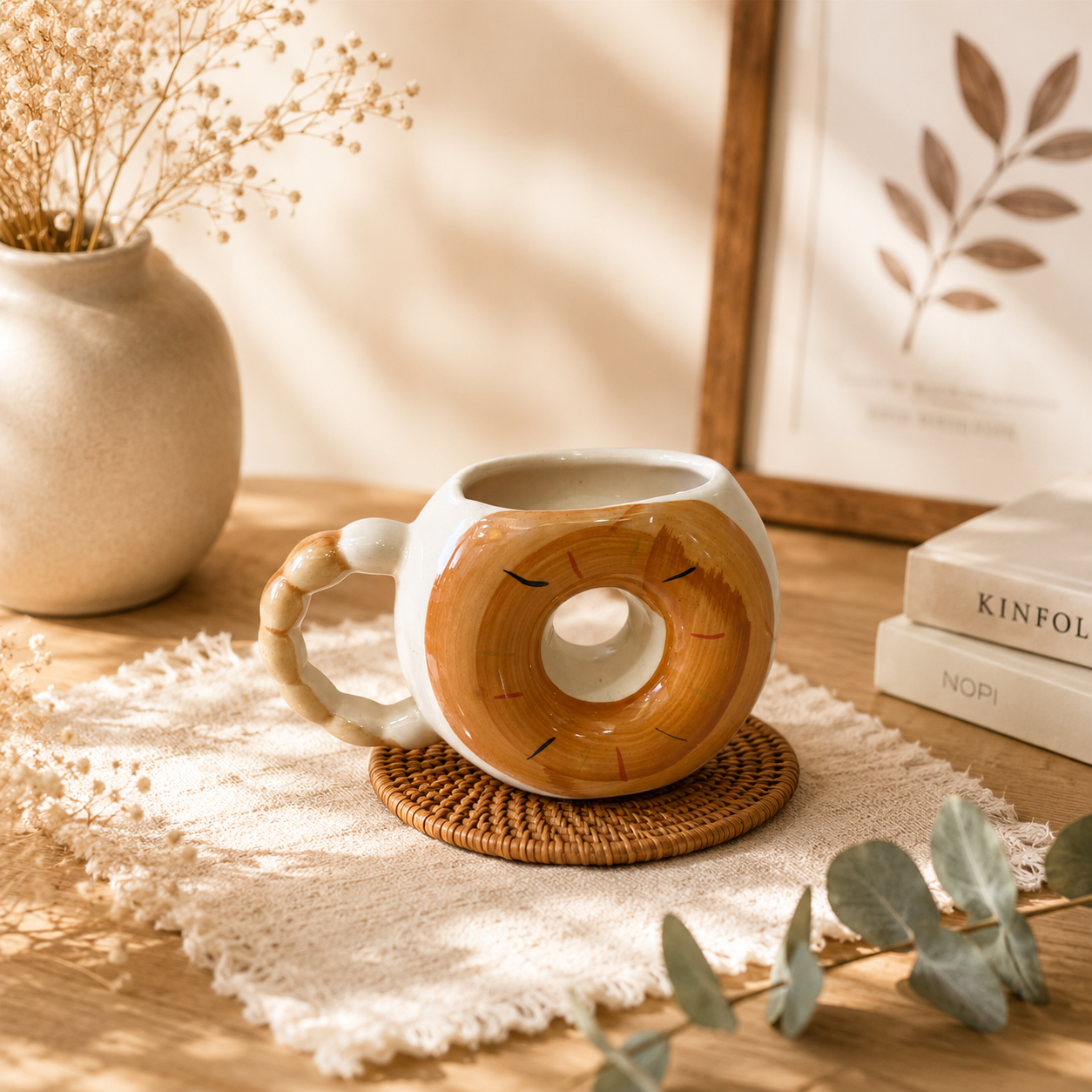 Donut Shaped Ceramic Coffee Mug